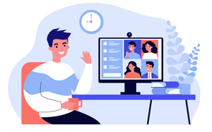 Virtual Meeting Illustration