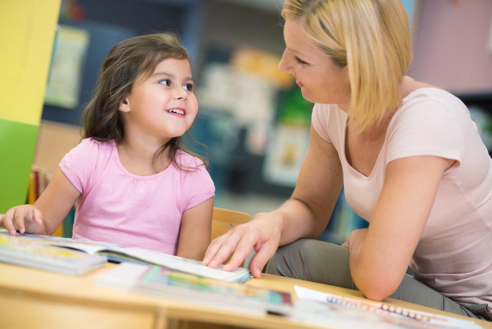 one on one learning with elementary girl